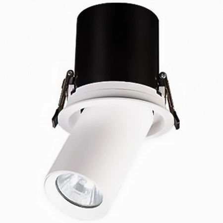 HALOGEN-Leuchte Einbauleuchte beweglich rund mattweiß GU10