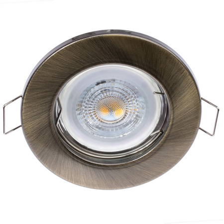 Einbaustrahler GU10, MR16 Einbauspot HALOGEN Runde Fest Antik Blech LUMILED