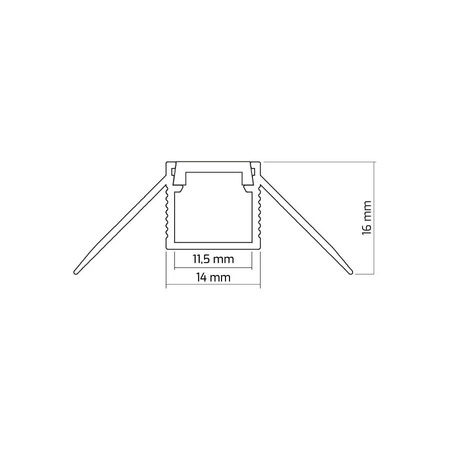 Eckprofil Architektonisches Aluminium LED-Profil typ Z für Gipskartonplatten mit Milchglasabdeckung, 1m LUMILED
