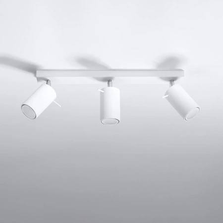 Anbauleuchte RING 3L 3xGU10 Reflektor Halogen Beweglich Minimalistisch Weiß SOLLUX