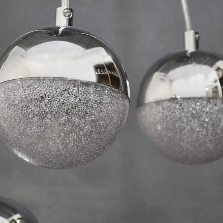 Hängende Deckenleuchte Amarillo 3xG9 glänzendes Silber GLAMOUR