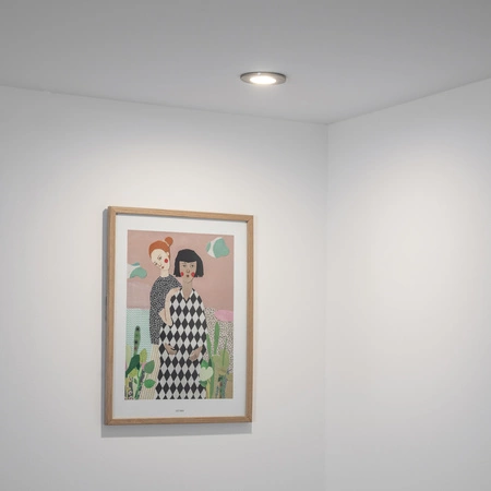 Einbaustrahler GU10, Einbauspot HALOGEN hermetisch für Badezimmer IP44 Satin AQUA LUMILED