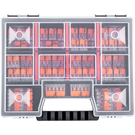 Schnellverbinder WAGO Installationsverbinder Set à 60 Stück - 25x 221 2x4mm + 25x 3x4mm + 10x 5x4mm