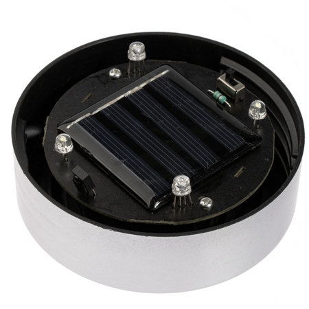 LED-Solar-Gartenleuchte RGB-Einbauleuchte Kugel 30 cm Weiß und Silber + VOLTENO-Fernbedienung