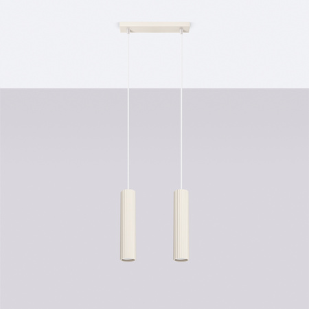 Decke Hängelampe Tuba Spot 2x GU10 Beige Carbon Deep Space SL.1593 Sollux