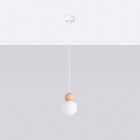 PEKKA 1 G9 Weißes Holz Skandinavische Decke Pendelleuchte SOLLUX