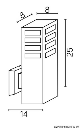 Außengarten-Fassadenleuchte LED-WANDLAMPE RADO III K BL E27 Su-Ma
