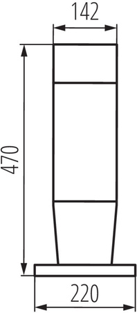 LED 47cm INVO GU10 Kanlux Architektonische Säule Gartenlampe