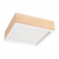 Plafond LED-Deckenleuchte SANTIAGO 2xE27 Quadratisch aus Holz LD-PD-9.4 Lamkur