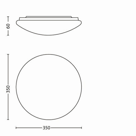 Plafond LED-Deckenanbauleuchte TWIRLY 17W 2700K 35cm Grau Rund PHILIPS