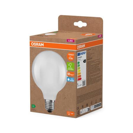 LED-Lampe G95 Sphere E27 5W = 75W 1055lm 6500K Cold 330° Filament CLASSIC ENERGY EFFICIENCY Osram