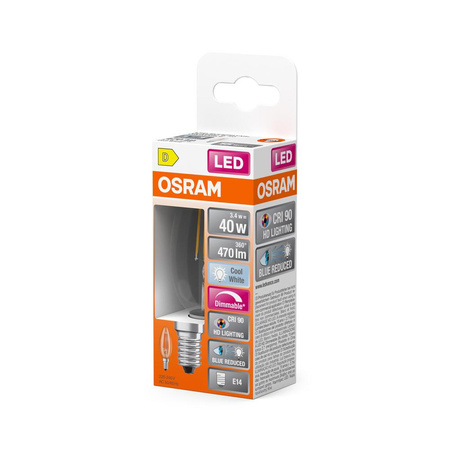 LED Leuchtmittel E14 B35 CL 3,4W = 40W 470lm 4000K Neutral 300° CRI90 Filament OSRAM SUPERSTAR+ Dimmbar