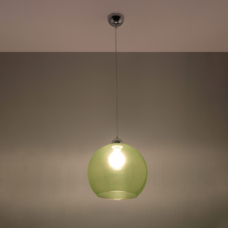 LED Pendel-Deckenleuchte BALL E27 Ausleger Rund grün SOLLUX