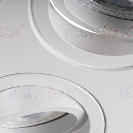 DOPPEL-Halogen-Deckeneinbauleuchte SEIDY MR16 Gx5,3 mattweiß Kanlux