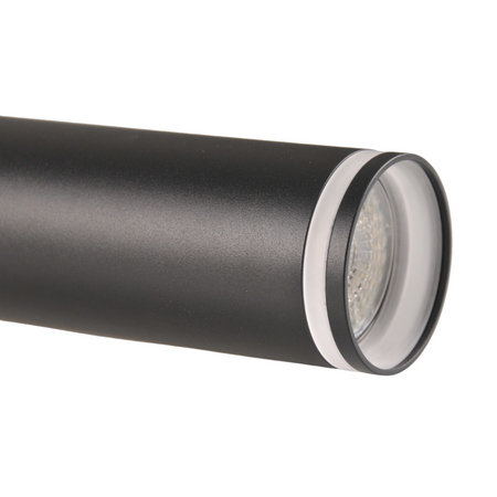 Stromschienen-Kit 1-Phasen-Schiene + 3x GU10 Reflektor Schwarz PARIS Sanico Goldlux