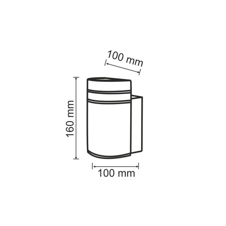 Gartenwandleuchte Gilbert Y212 1xGU10 Ip44 GOLDLUX (Polux) schwarz