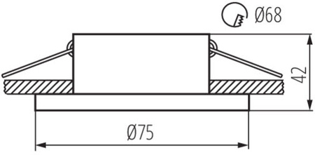 SIMEN MR16 GU10Weiß-goldene Halogen-Deckenleuchte Kanlux
