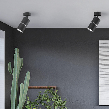 GU10 SchwarzSilber BAMBOO Sanico Goldlux Wand- und Decken-Reflektorstrahler