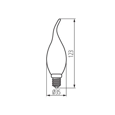 LED-Glühbirne E14 Edison C35 1.8W = 25W 250lm 4000K Neutral Clear XLED Filament Kanlux