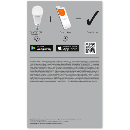 3x LED Lampen E27 A75 14W 1521lm 2700K Warm LEDVANCE SMART+ WiFi Dimmbar