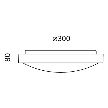LED-Deckenleuchte Deckenaufbauleuchten Badezimmer-Anbauleuchte 13W 4000K IP44 mit Bewegungssensor ZOE LX Schwarz 30cm