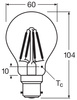 LED Lampen A60 B22d 6.5W = 60W 806lm 2700K Warmweiß FILAMENT LEDVANCE