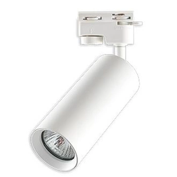 Weiße GU10-Schienenleuchte für einphasige Schienen