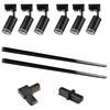 Stromschienen-Kit 1-Phasen-Schiene + 6x GU10 Reflektor Schwarz PARIS Sanico Goldlux