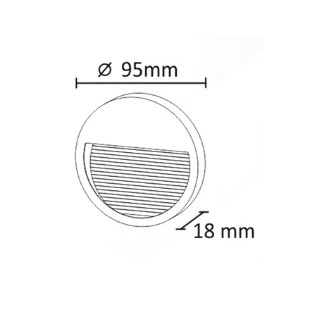 LED-Gartenanbau-Treppenleuchte 3W 60lm IP44 4000K grau Q8 GOLDLUX (Polux)