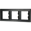 3-fach horizontaler Rahmen für die Triple Asphora Steckdose Anthrazit
