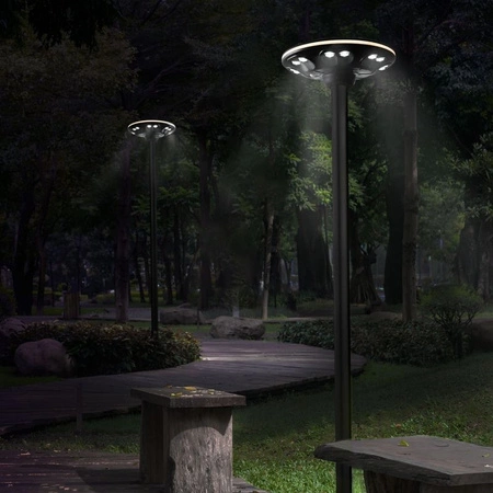 LED Street Solar Gartenlampe mit Bewegungssensor 15W 1400lm 3000K-5000K CCT Schwarz VL-GLSO-1254-S Videx