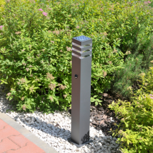 Gartenleuchte für den Außenbereich TEKSAS 74 E27 IP44 Sensormast Graphit GOLDLUX (Polux)