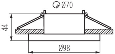 Halogen-Deckenleuchte ELNIS L MR16 GU10Weißchrom Kanlux