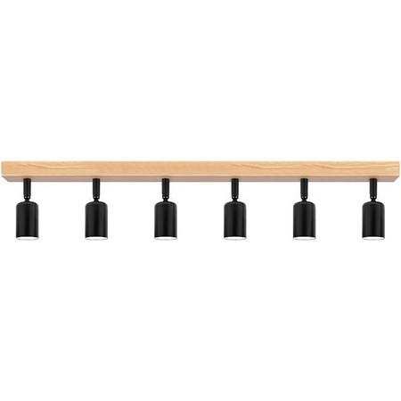 Spot Tuba Deckenleuchte Reflektor Halogen Leuchte 6x E27 Moving Black Brown Eos Masterled