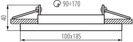 Halogen-Deckenleuchte ARET 2x MR16 GU10Weiß IP20 Kanlux