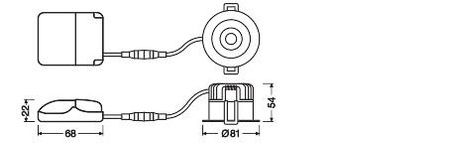 LED-Panel bündig montiert Spot-Leuchte 8W 680lm CCT dimmbar Mesh White Darklight Ledvance
