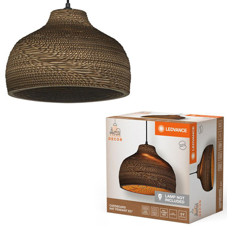 Dekorative Decke Pendelleuchte E27 Überhang Braun Karton Dekor Ledvance