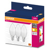 3PAK LED-Lampe E14 B35 4.9W = 40W 470lm 2700K Warm OSRAM Value