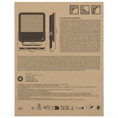 LED-Flutlicht 133W 20000lm 4000K IP66 Schwarz Mit Dämmerungssensor LEDVANCE Flutlicht
