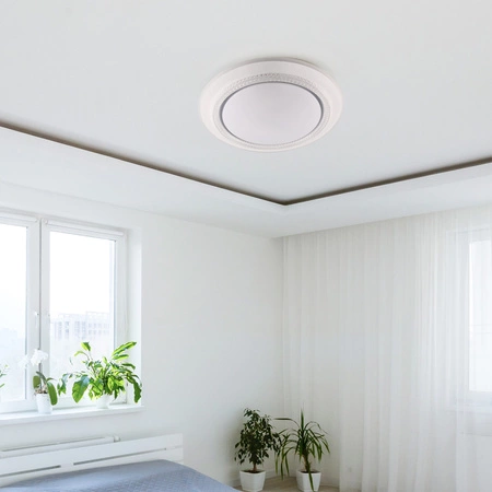 LED-Plafond-Deckenleuchte 72W 8000lm CCT 120° Weiß IP44 Pilot Dimmbar Adela Sanico Goldlux