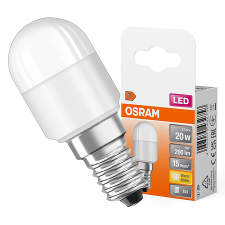 LED Leuchtmittel E14 T26 2,3W = 20W 200lm 2700K Warm 160° OSRAM STAR