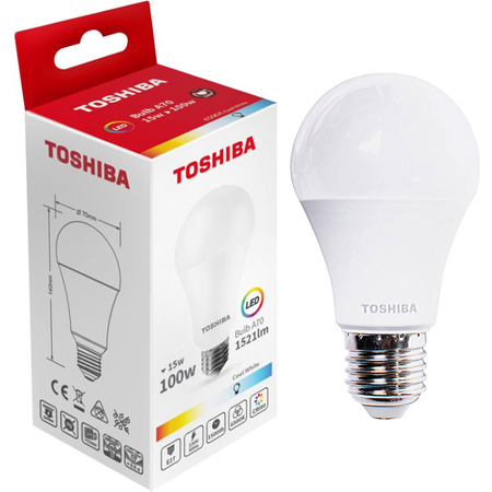 LED Lampen E27 A60 15W = 100W 1521lm 6500K Kalt TOSHIBA