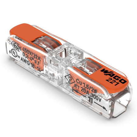 Schnellverbinder WAGO Installationsverbinder Set à 60 Stück - 20x 221-2411 20x 221-412 20x 20x 221-413