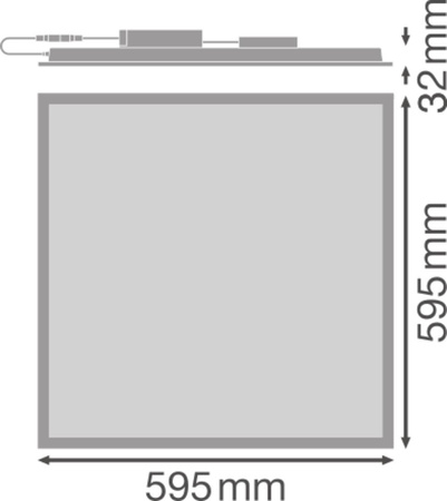 LED-Panel Büroleuchte Deckenleuchte 28W 3640lm 3000K Warm Anbauleuchte Einbauleuchte Weiß 60x60cm UGR19 Comfort Ledvance