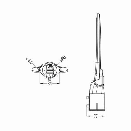 LED-Straßenlampe 30W 3900lm 4000K Neutral IP65 130lm/W PREMIUM Ecolight