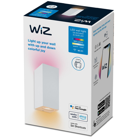 LED Wandleuchte Up&Down Weiß 2x 5W WHITE + RGB SMART WiFi WiZ