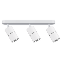 Wand- und Deckenstrahler Leuchte 3x GU10 Weiß Silber BAMBOO Sanico Goldlux