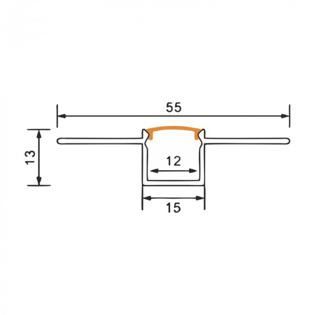 Aluminium LED-Profil für Gipskarton REGIPS Unterputz Schwarz 1m mit milchigem Lampenschirm für LED-Streifen + Kappen Ecolight GP Serie