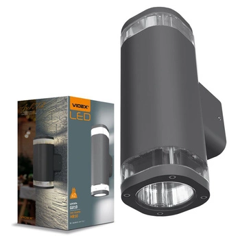 Außenwandleuchte IP54 2x GU10 Grau BRUNO Videx