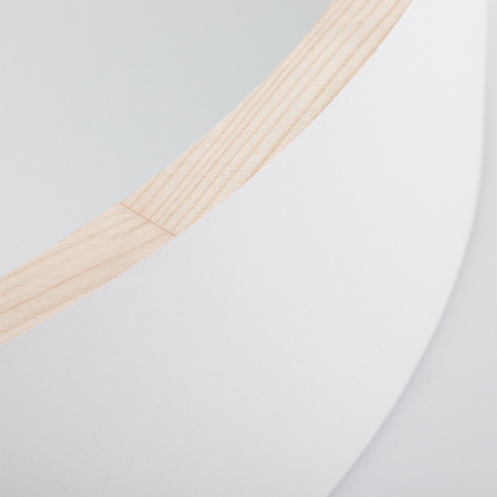 JASMIN Aufbau LED Deckenleuchten 2x E27 Holz Mattweiß 37cm